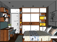 Model Sketchup Phòng ngủ,Model SU phòng ngủ,Su phòng ngủ,Model phòng ngủ,file sketchup phòng ngủ